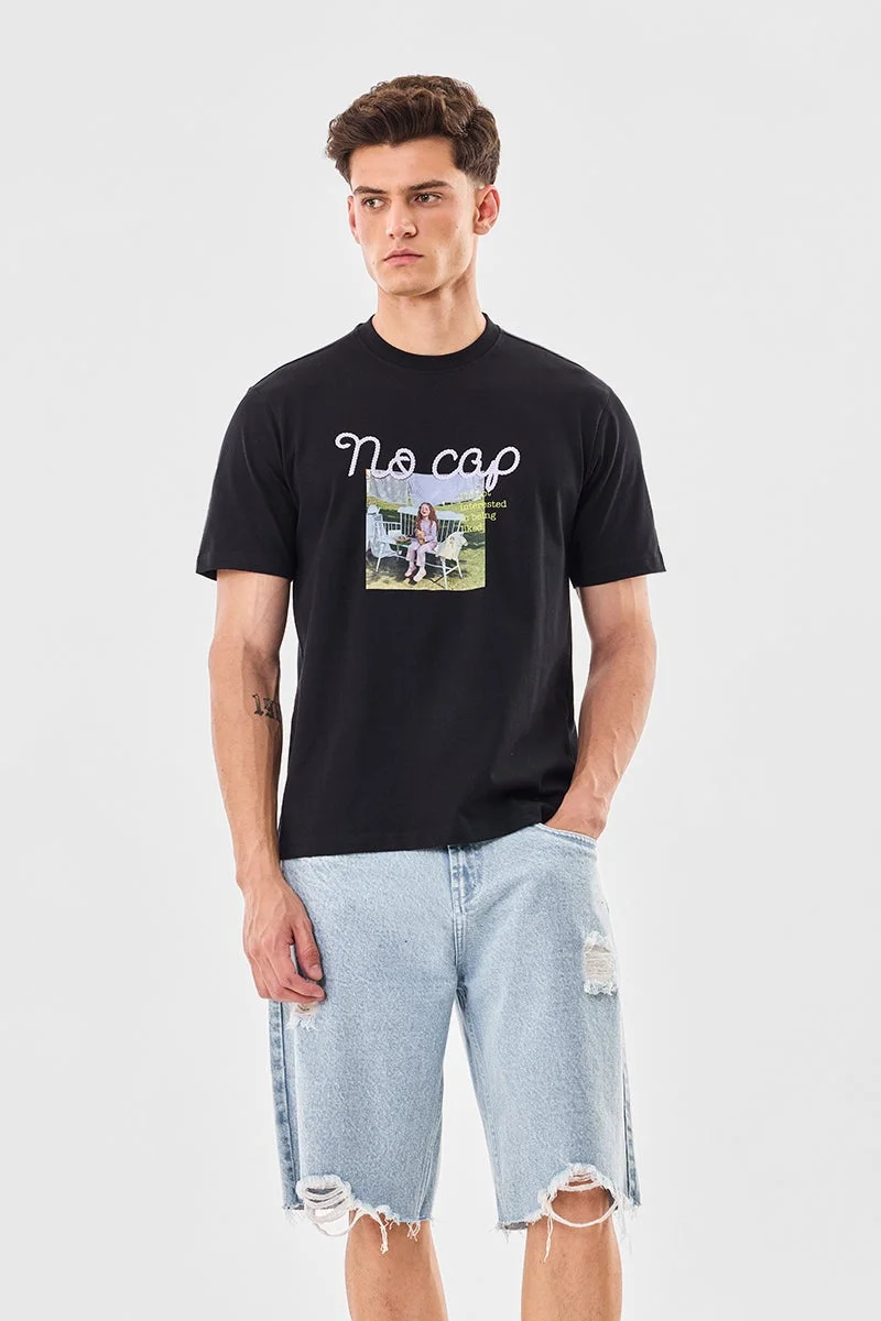 SNITCH No Cap 100% Cotton Regular Fit T-Shirt